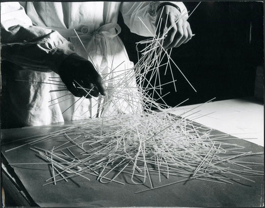 Controllo di produzione spaghetti anni 50 Ft 37512 - Stampa 24x30 cm - Farabola Stampa ai sali d'argento