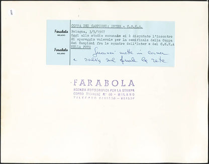 Coppa dei Campioni Inter vs CSKA 1967 Ft 38113 - Stampa 21x27 cm - Farabola Stampa ai sali d'argento