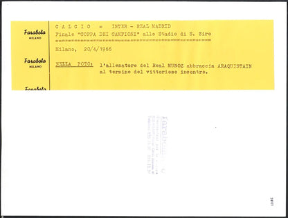 Coppa dei Campioni Inter vs Real Madrid 1966 Ft 38101 - Stampa 24x18 cm - Farabola Stampa ai sali d'argento