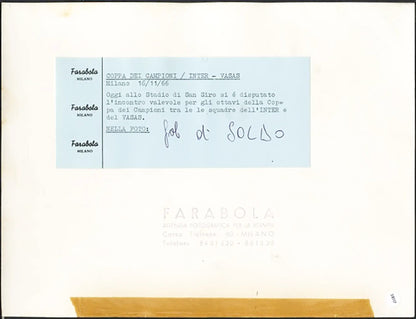 Coppa dei Campioni Inter vs Vasas 1966 Ft 38117 - Stampa 21x27 cm - Farabola Stampa ai sali d'argento