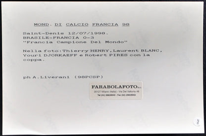 Coppa del Mondo 1998 Francia campione Ft 2730 - Stampa 20x15 cm - Farabola Stampa ai sali d'argento