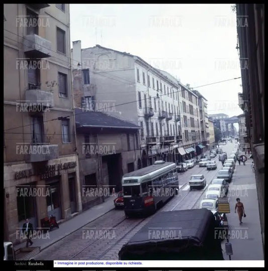 Corso di Porta Ticinese, Milano, anni 60 - Farabola Immagine digitale