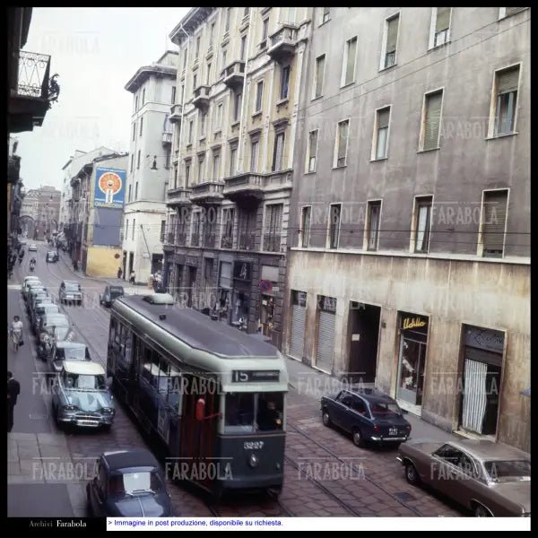 Corso di Porta Ticinese, Milano, anni 60 - Farabola Immagine digitale