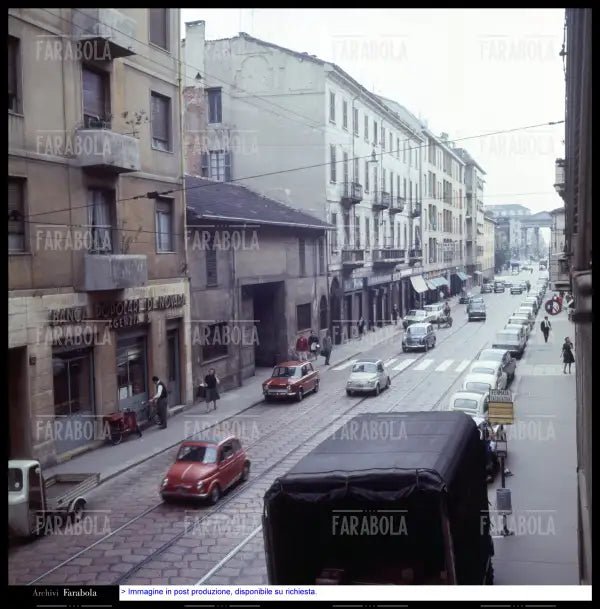 Corso di Porta Ticinese, Milano, anni 60 - Farabola Immagine digitale
