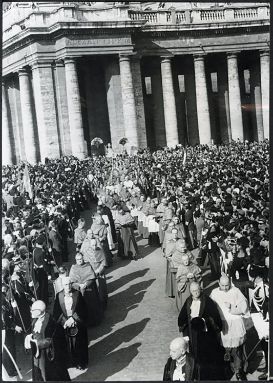 Corteo papale in piazza San Pietro 1954 Ft 5090 - Stampa 13x18 cm - Farabola Stampa ai sali d'argento