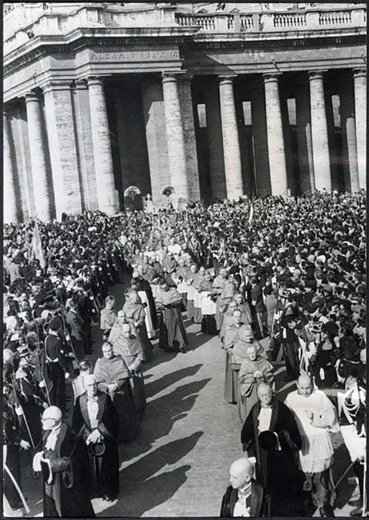 Corteo papale in piazza San Pietro 1954 Ft 5099 - Stampa 13x18 cm - Farabola Stampa ai sali d'argento