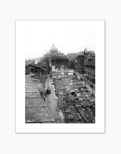 Costruzione di via della Conciliazione, Roma 1937 - Farabola Fotografia