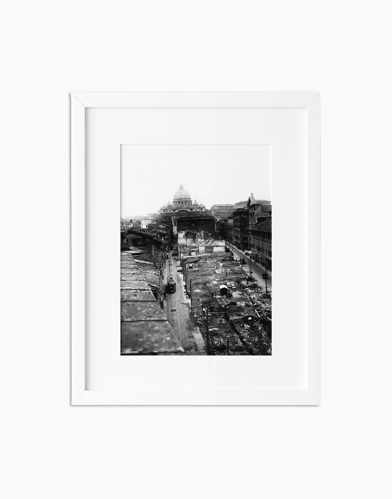 Costruzione di via della Conciliazione, Roma 1937 - Farabola WhiteWall App Product