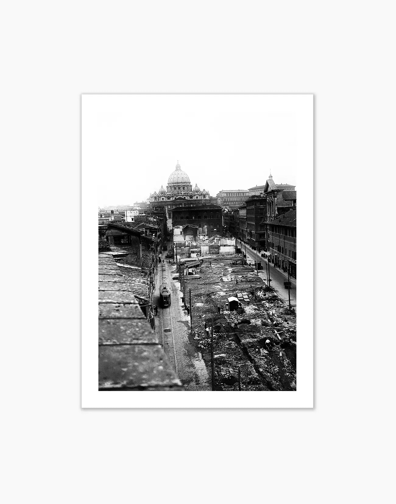 Costruzione di via della Conciliazione, Roma 1937 - Farabola WhiteWall App Product