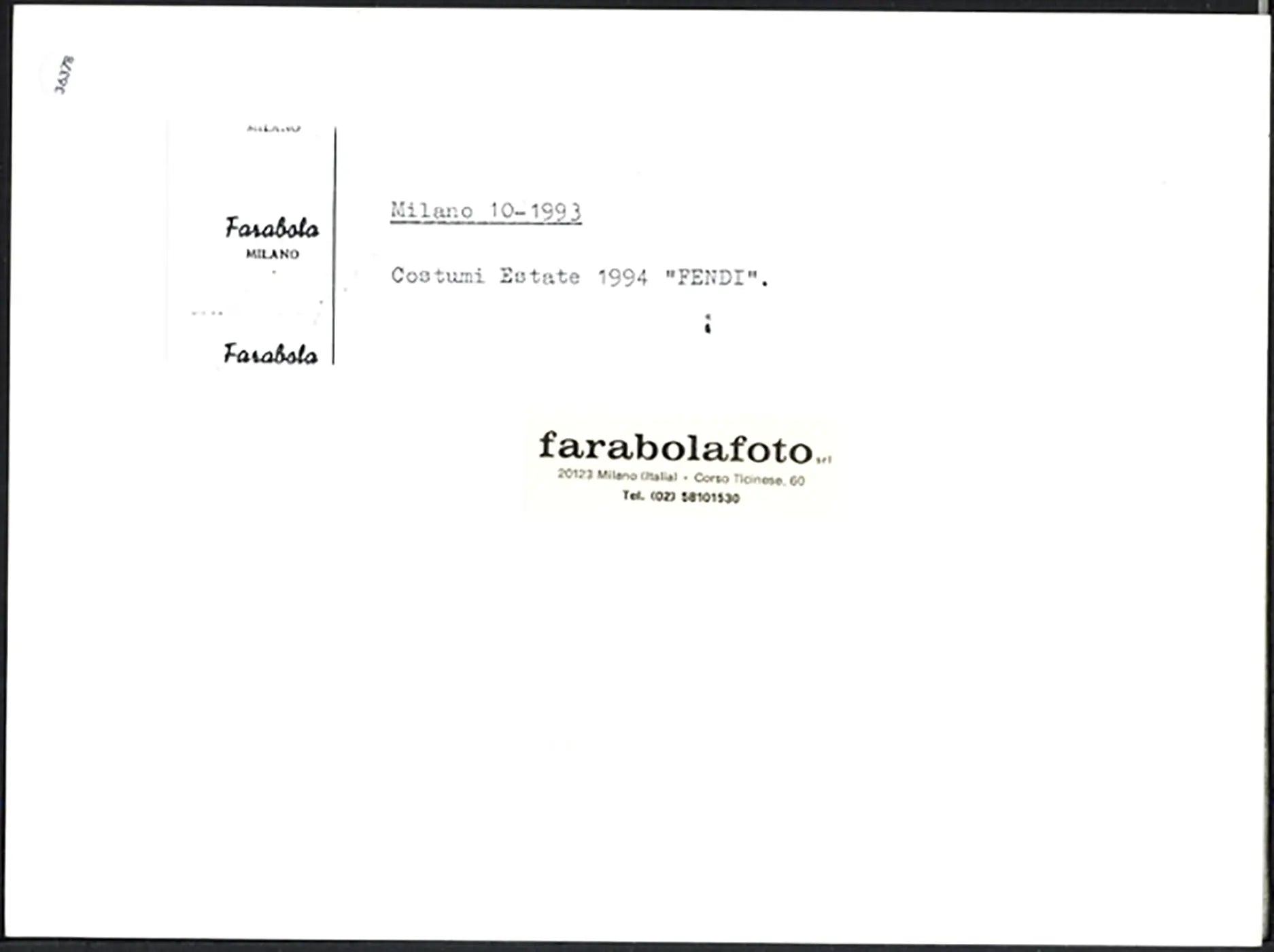 Costumi da bagno Fendi 1993 Ft 36378 - Stampa 24x18 cm - Farabola Stampa ai sali d'argento