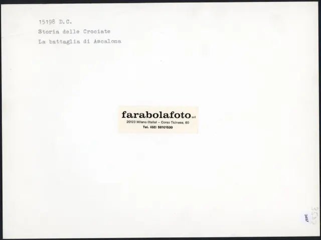 Crociate Battaglia di Ascalona Ft 3487 - Stampa 24x18 cm - Farabola Stampa ai sali d'argento (anni 90)