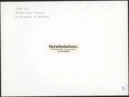 Crociate Battaglia di Ascalona Ft 3487 - Stampa 24x18 cm - Farabola Stampa ai sali d'argento (anni 90)