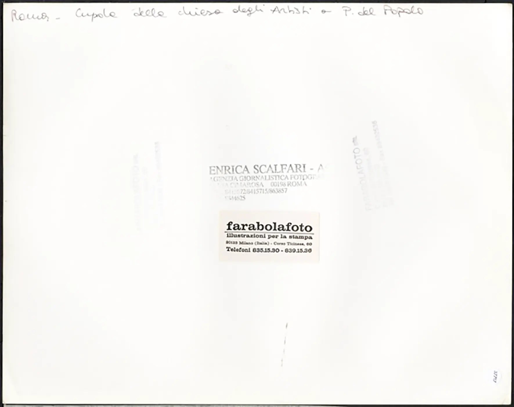 Cupola delle chiesa degli Artisti Roma anni 90 Ft 37717 - Stampa 24x30 cm - Farabola Stampa ai sali d'argento