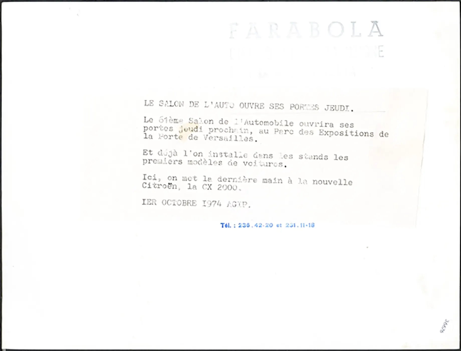 Daimler Double Salone Auto Parigi 1974 Ft 36676 - Stampa 24x18 cm - Farabola Stampa ai sali d'argento