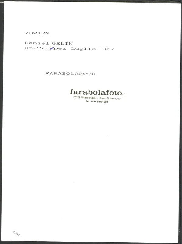 Daniel Gelin a Saint Tropez 1967 Ft 37433 - Stampa 24x18 cm - Farabola Stampa ai sali d'argento