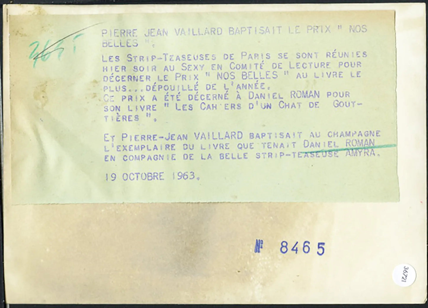 Daniel Roman e una spogliallerista 1963 Ft 36721 - Stampa 18x13 cm - Farabola Stampa ai sali d'argento