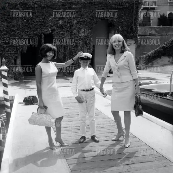 Dany Carrel e Dominique Wilms, Festival di Venezia, 1966 - Farabola Immagine digitale