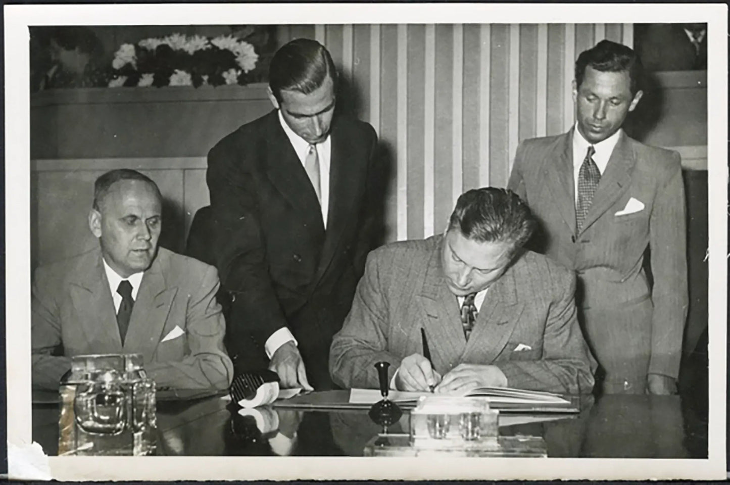 Delegazione sovietica a Ginevra anni 50 Ft 5216 - Stampa 18x13 cm - Farabola Stampa ai sali d'argento