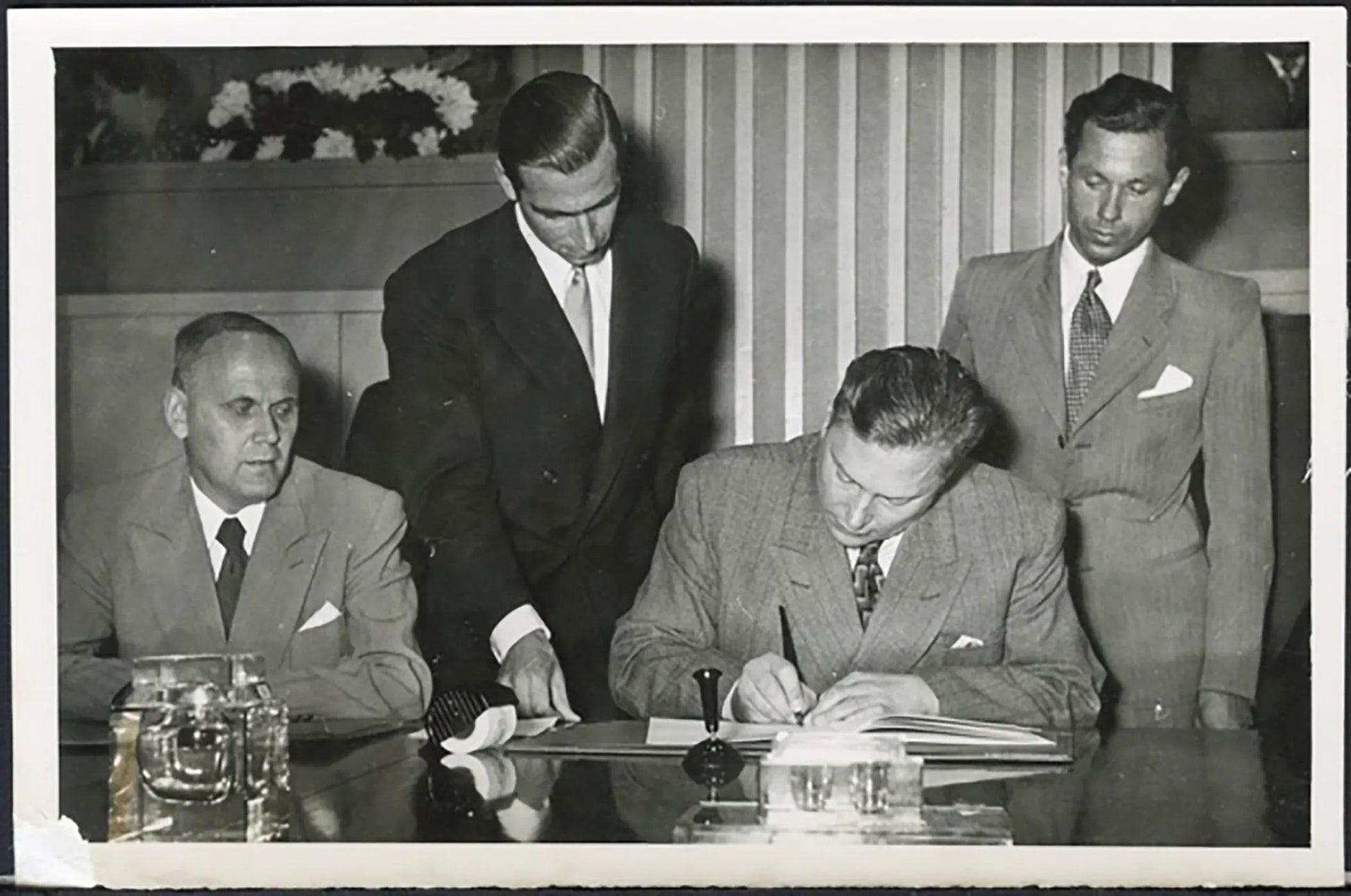 Delegazione sovietica a Ginevra anni 50 Ft 5216 - Stampa 18x13 cm - Farabola Stampa ai sali d'argento