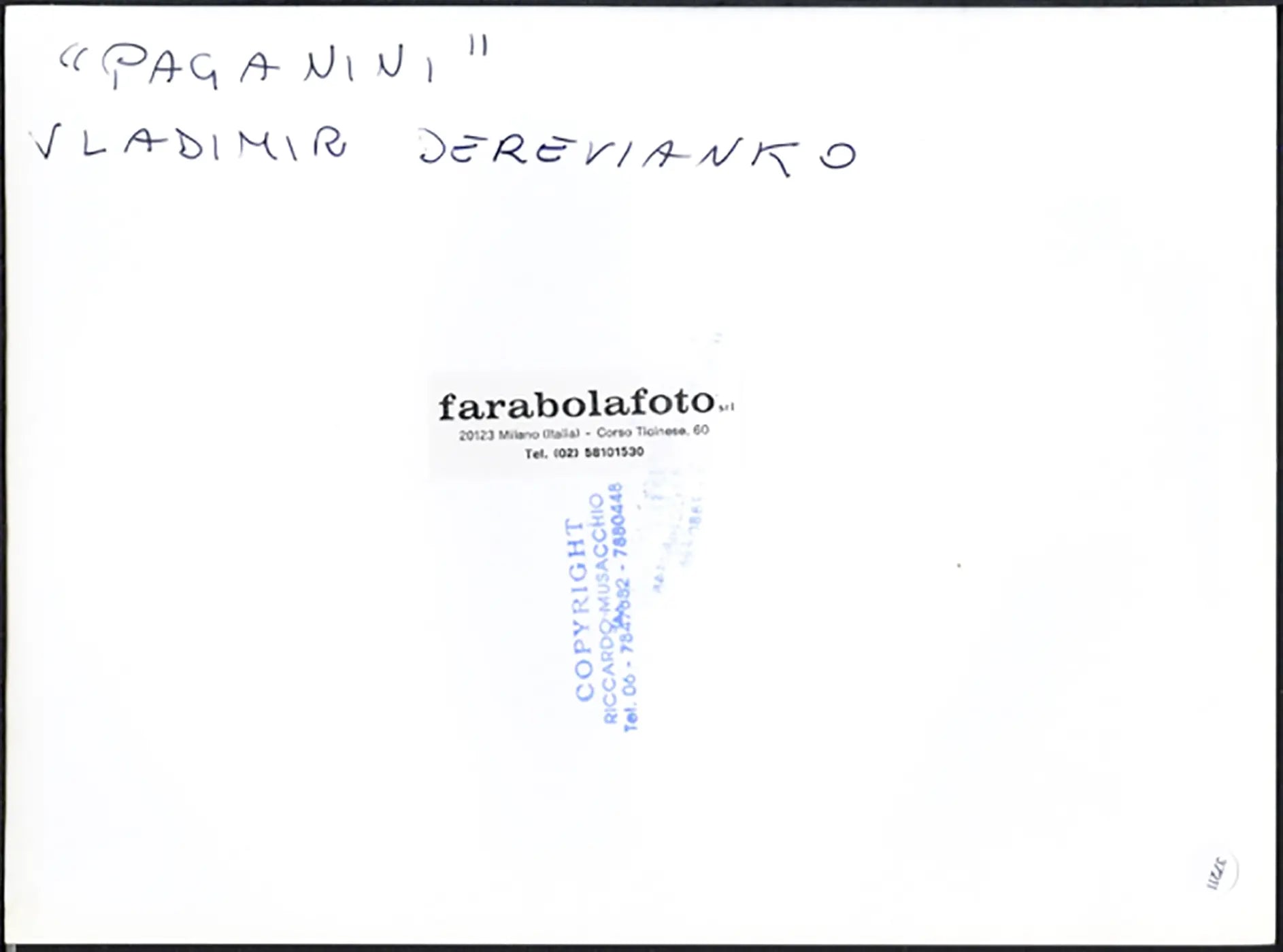 Derevianko in Paganini anni 90 Ft 37211 - Stampa 24x18 cm - Farabola Stampa ai sali d'argento
