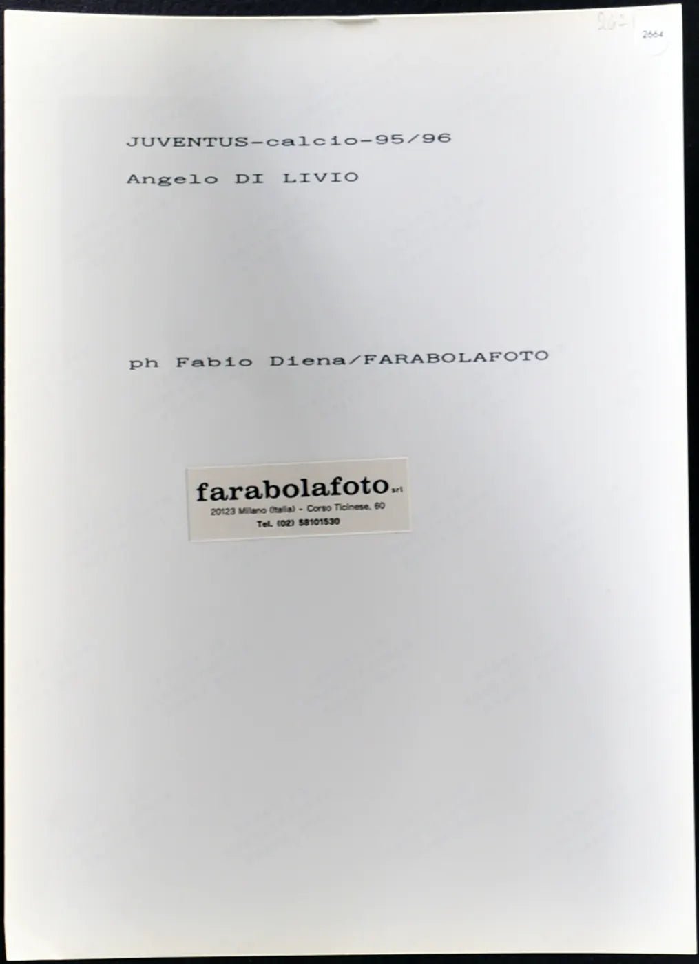 Di Livio Juventus 1995-1996 Ft 2664 - Stampa 24x18 cm - Farabola Stampa ai sali d'argento
