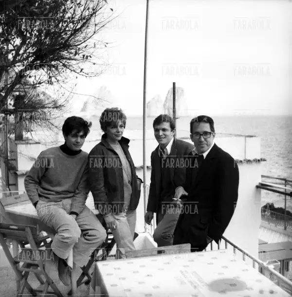 Dino Mele, Francoise Prevost, Umberto Orsini e Giuseppe Patroni Griffi, 1962 - Farabola Immagine digitale