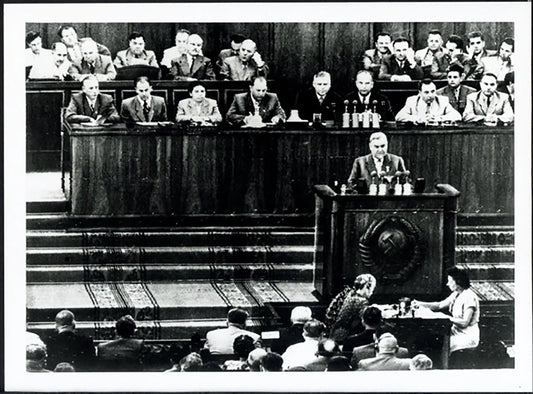 Discorso di Bulganin al Soviet Supremo 1955 Ft 37977 - Stampa 24x18 cm - Farabola Stampa ai sali d'argento (anni 90)