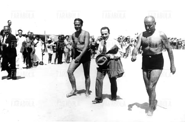 Dolfuss e Mussolini a Riccione, 1933 - Farabola Immagine digitale