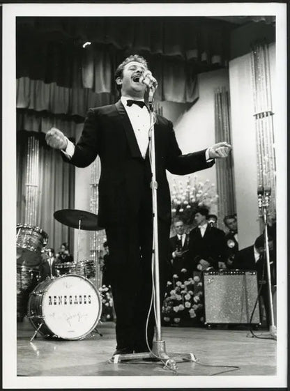 Domenico Modugno Sanremo 1966 Ft 35819 - Stampa 24x18 cm - Farabola Stampa ai sali d'argento (anni 90)