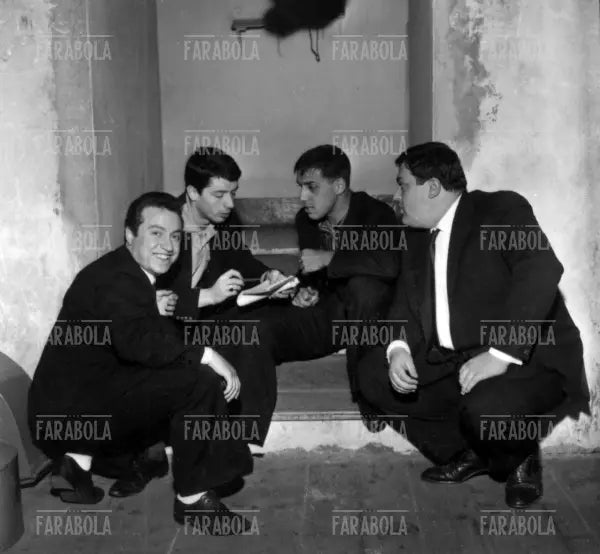 Don Backy, Ricki Gianco, Adriano Celentano, Guidone, Cantagiro, 1962 - Farabola Immagine digitale
