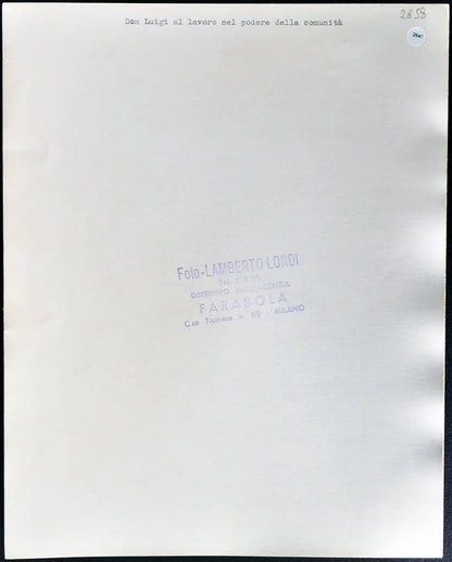 Don Luigi al lavoro anni 60 Ft 2841 - Stampa 24x30 cm - Farabola Stampa ai sali d'argento