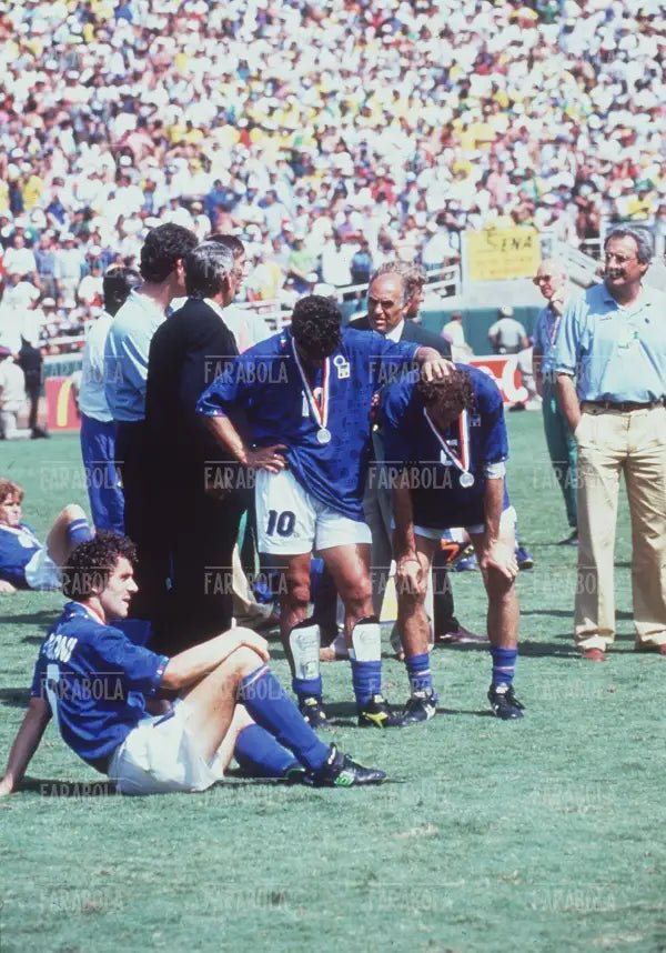 Donadoni, Baggio e Baresi, Italia-Brasile, Mondiali di calcio Usa 1994 - Farabola Immagine digitale