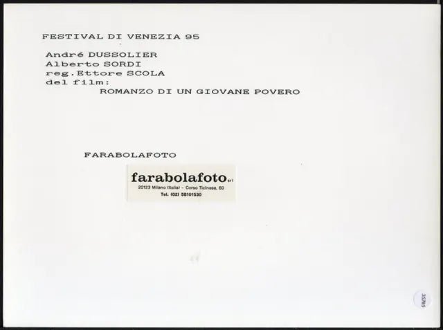 Dussolier Sordi e Scola Venezia 1995 Ft 35785 - Stampa 24x18 cm - Farabola Stampa ai sali d'argento