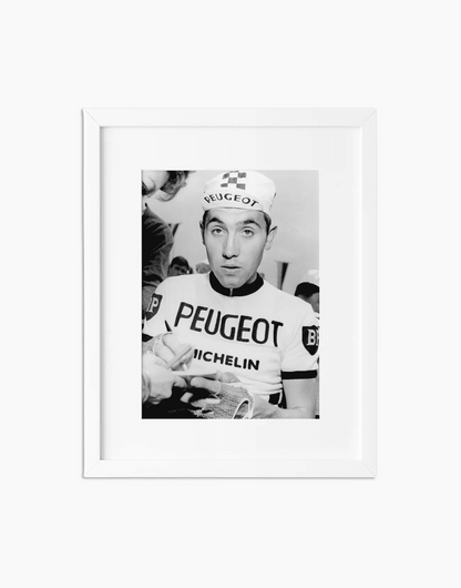 Eddy Merckx, Giro d'Italia 1967 — stampa fine art con cornice bianca