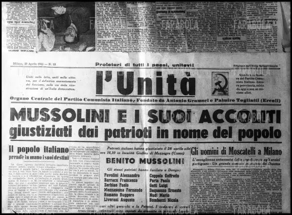 Edizione de l'Unità del 25 aprile 1945 - Farabola Immagine digitale