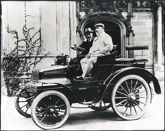 Edoardo del Galles su una Daimler 1899 Ft 37868 - Stampa 24x30 cm - Farabola Stampa ai sali d'argento