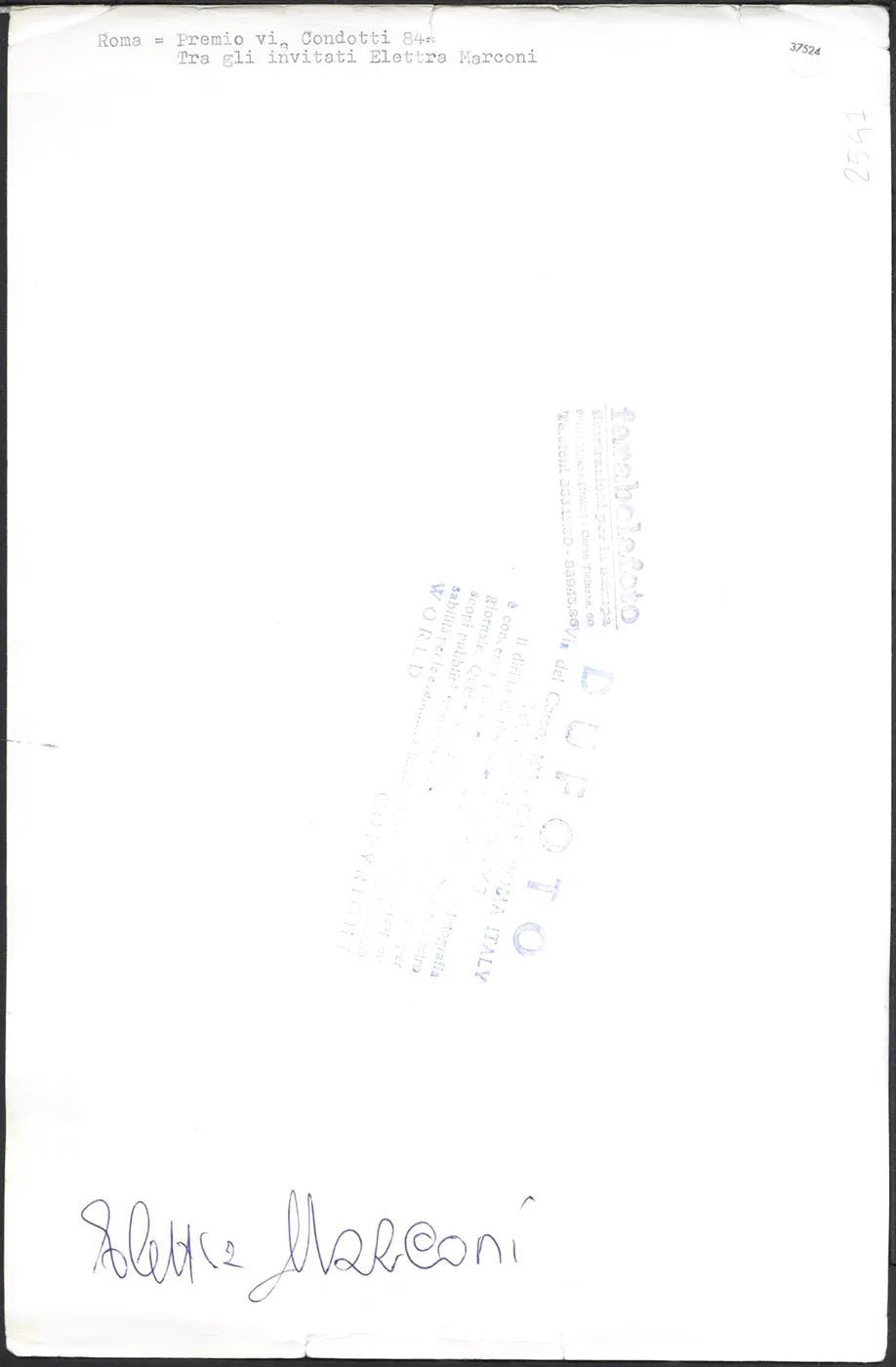 Elettra Marconi 1984 Ft 37524 - Stampa 20x30 cm - Farabola Stampa ai sali d'argento