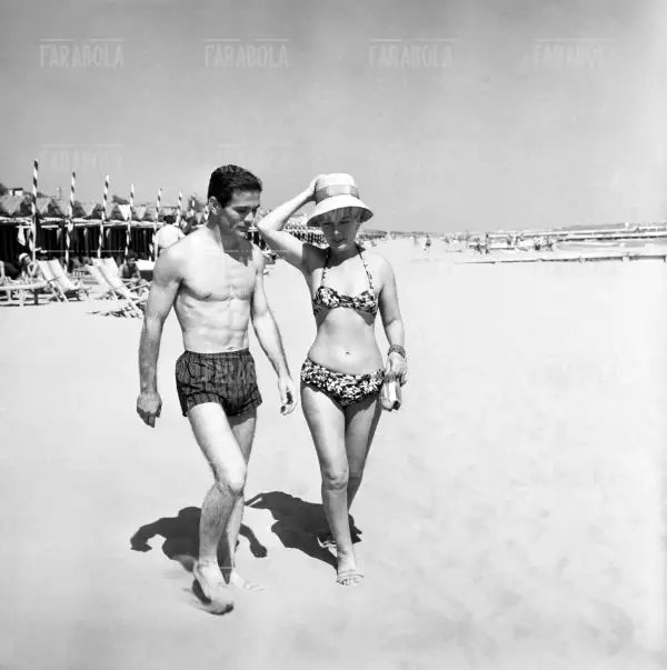 Elsa De Giorgi e Pier Paolo Pasolini, Festival di Venezia, 1961 - Farabola Immagine digitale