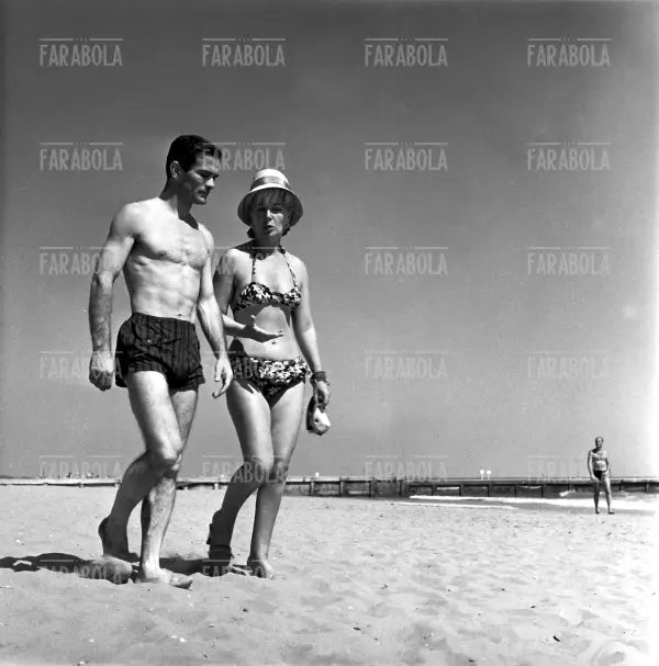 Elsa De Giorgi e Pier Paolo Pasolini, Festival di Venezia, 1961 - Farabola Immagine digitale