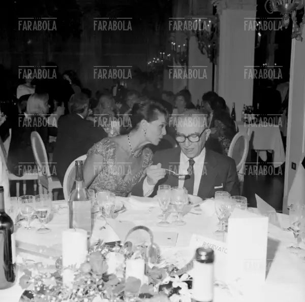 Elsa Martinelli e Alberto Lattuada, Festival di Venezia, 1989 - Farabola Immagine digitale