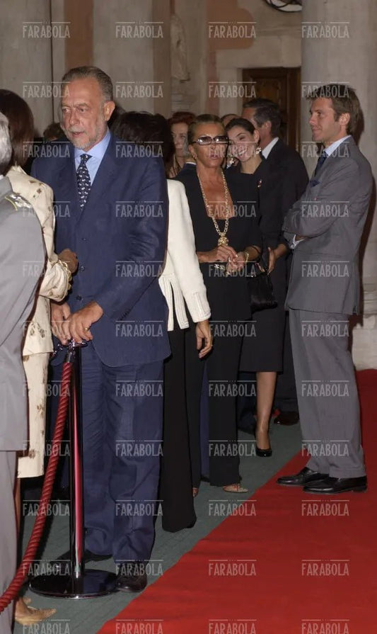 Emanuele Filiberto, Amedeo d'Aosta e Marina Doria, Festival di Venezia, 2004 - Farabola Immagine digitale