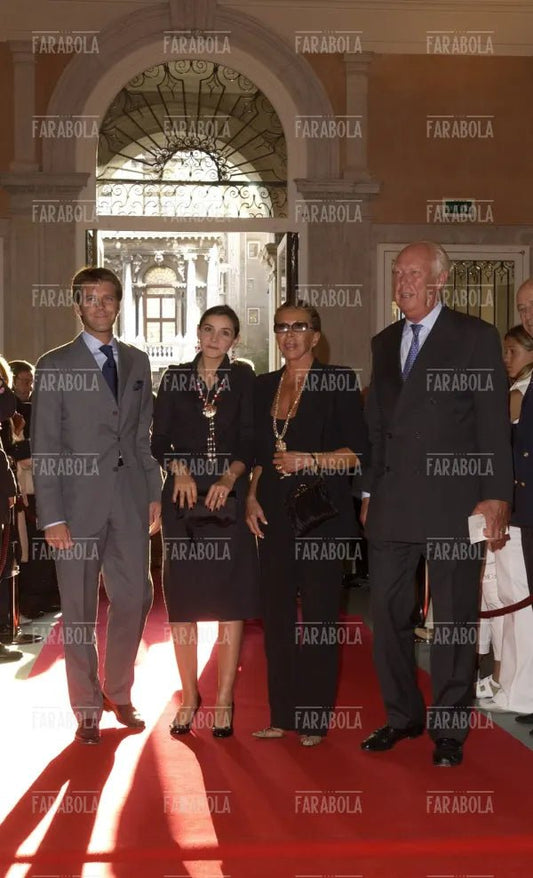 Emanuele Filiberto, Clotilde Coureau, Marina Doria e Vittorio Emanuele, Festival di Venezia, 2004 - Farabola Immagine digitale