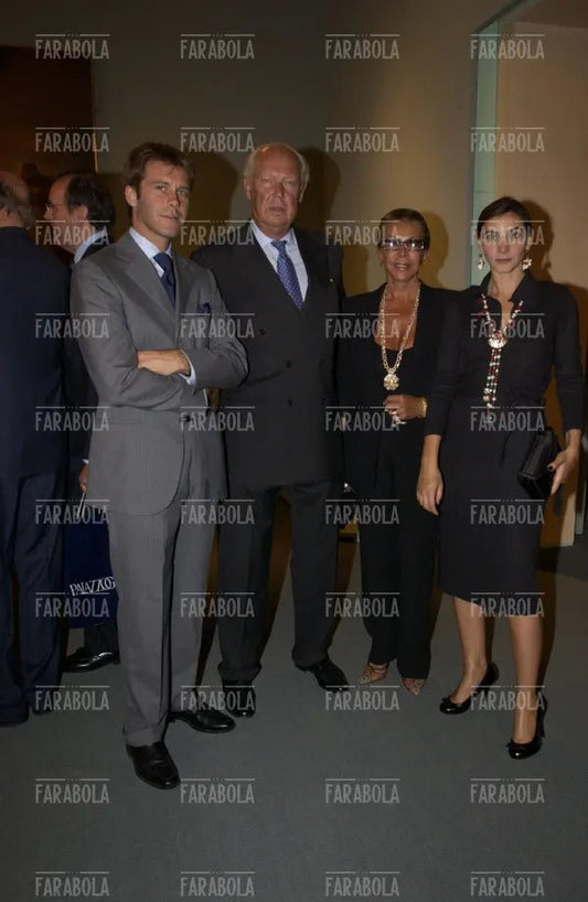 Emanuele Filiberto, Clotilde Coureau, Marina Doria e Vittorio Emanuele, Festival di Venezia, 2004 - Farabola Immagine digitale
