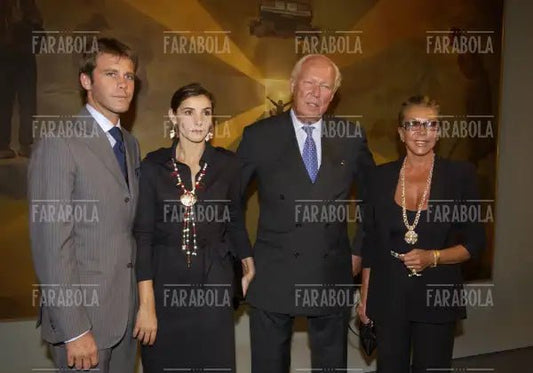 Emanuele Filiberto, Clotilde Coureau, Marina Doria e Vittorio Emanuele, Festival di Venezia, 2004 - Farabola Immagine digitale