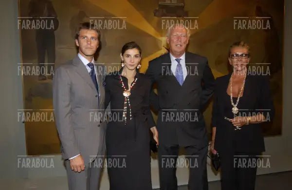 Emanuele Filiberto, Clotilde Coureau, Marina Doria e Vittorio Emanuele, Festival di Venezia, 2004 - Farabola Immagine digitale