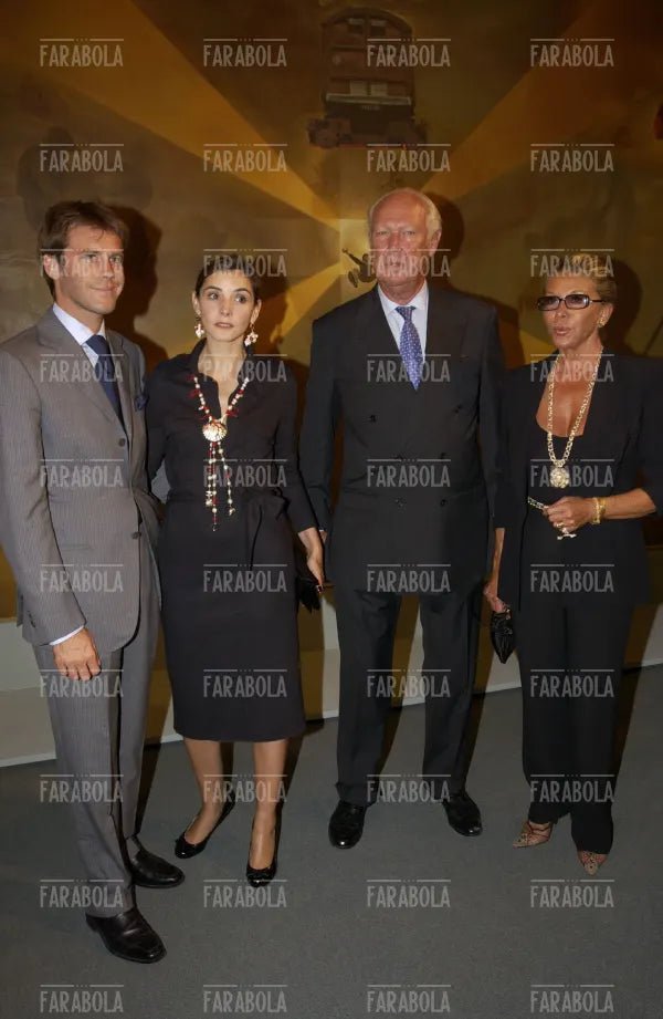 Emanuele Filiberto, Clotilde Coureau, Marina Doria e Vittorio Emanuele, Festival di Venezia, 2004 - Farabola Immagine digitale