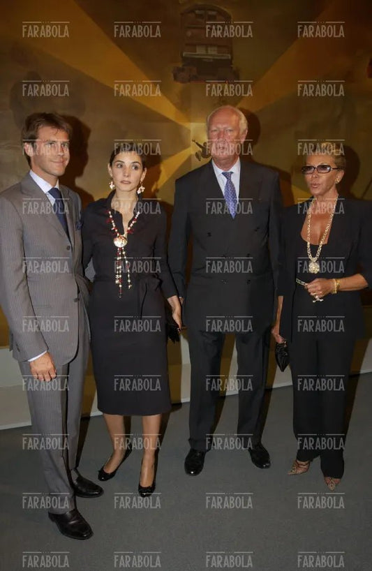 Emanuele Filiberto, Clotilde Coureau, Marina Doria e Vittorio Emanuele, Festival di Venezia, 2004 - Farabola Immagine digitale