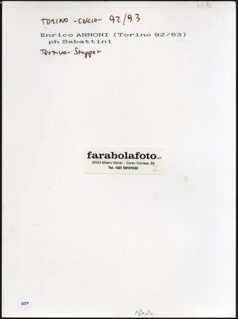 Enrico Annoni Torino 1992 - 1993 Ft 4522 - Stampa 24x18 cm - Farabola Stampa ai sali d'argento