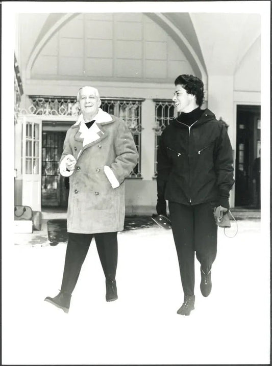 Enrico Piaggio a Sankt Moritz 1968 Ft 37440 - Stampa 24x18 cm - Farabola Stampa ai sali d'argento
