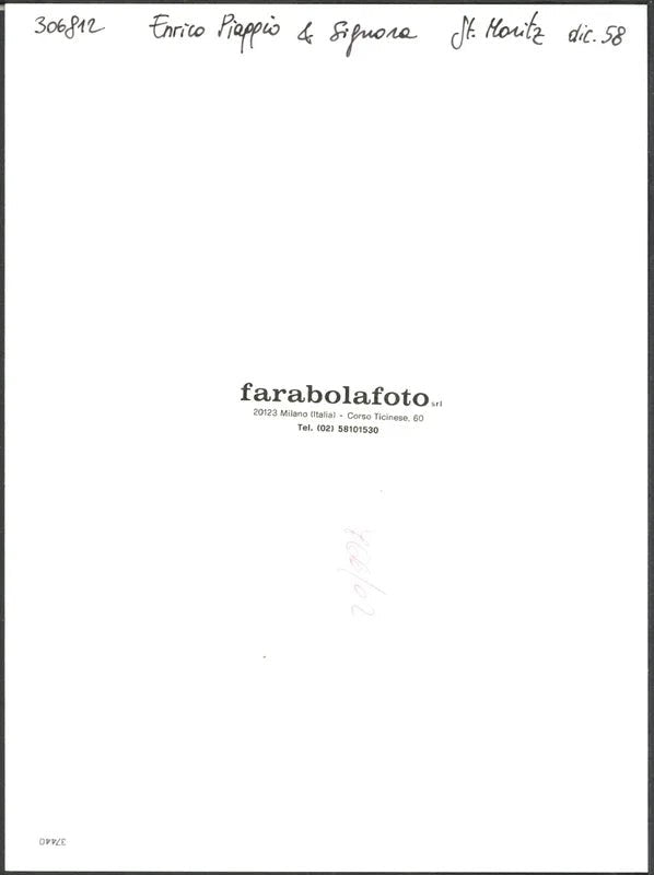 Enrico Piaggio a Sankt Moritz 1968 Ft 37440 - Stampa 24x18 cm - Farabola Stampa ai sali d'argento